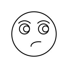 Meh icon vector stock illustration