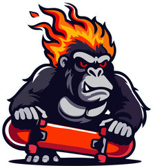 gorilla skate mascot 