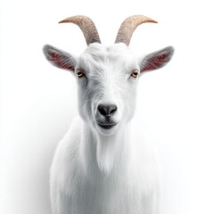 Fototapeta premium Portrait of a Majestic White Goat