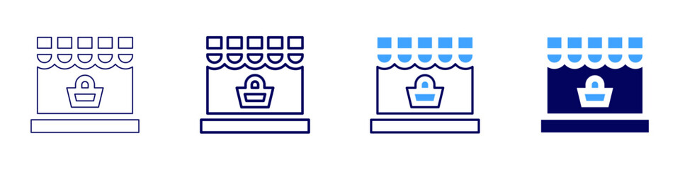 Laptop circuits icon in 4 different styles. Thin Line, Line, Bold Line, Duotone. Duotone style. Editable stroke