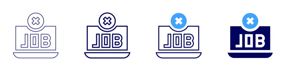 Laptop contract icon in 4 different styles. Thin Line, Line, Bold Line, Duotone. Duotone style. Editable stroke