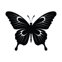Butterfly silhouette vector flat graphic illustration