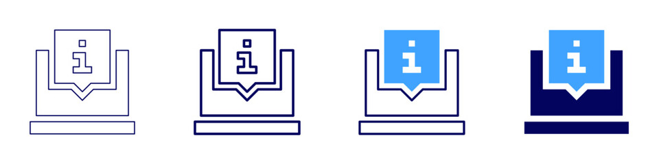 Obraz premium Laptop switcher icon in 4 different styles. Thin Line, Line, Bold Line, Duotone. Duotone style. Editable stroke