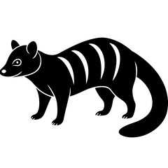 Obraz premium AI Generated African Civet Vector Silhouette Isolate White Background
