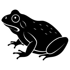 Naklejka premium AI Generated African Bullfrog Vector Silhouette Isolate White Background