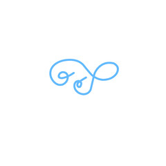 vibrant blue swirl abstract lines