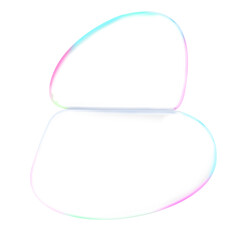Abstract liquid bubble with a fluid, iridescent surface on a transparent background. Perfect for modern design projects, tech branding, or playful social media graphics with a futuristic vibe.