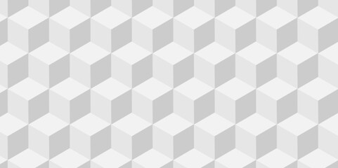 Vector minimal cubes geometric tile and mosaic wall grid retro digital hexagon technology wallpaper background. white block cube structure backdrop square triangle texture vintage design.	
