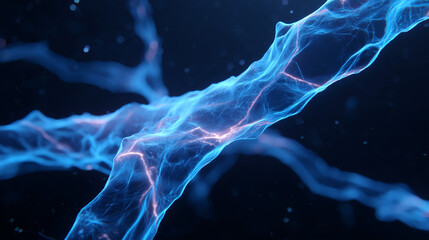 Blue abstract network connection background medical science technology futuristic design concept render