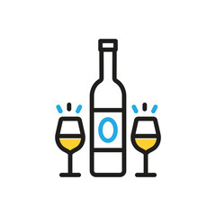 Multi color icon for wine