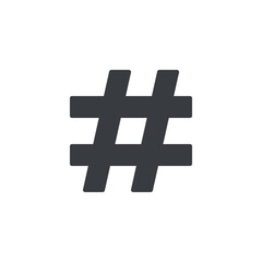Simple hashtag vector icon