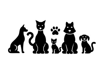 black and white cats