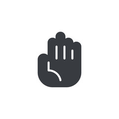 Stop gesture vector icon