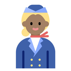 승무원 캐릭터 아이콘