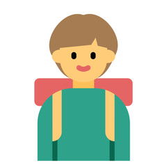 배낭을 맨 여행자 캐릭터 아이콘