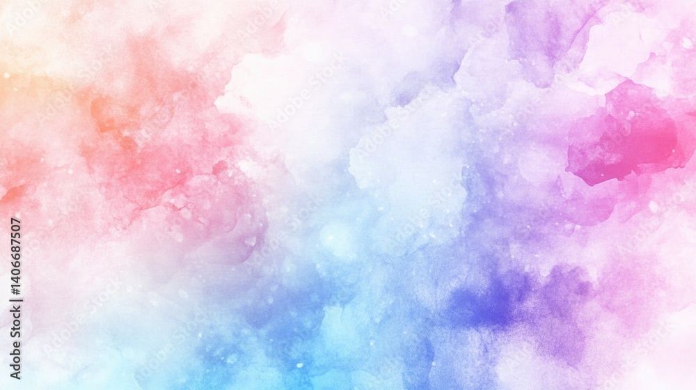 Poster watercolor splash texture with soft blending and pastel tones for creative backgrounds and illustrat