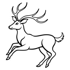 deer silhouette line art image