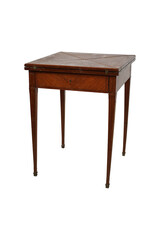 wooden table isolated on white  French 19th Century Envelope Game Table