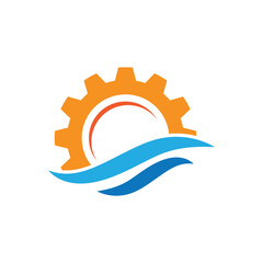 Gear logo vector template symbol design