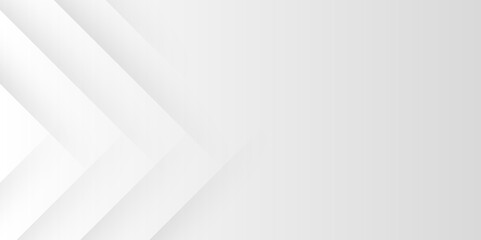 White and gray rectangle geometric concept technology modern futuristic subtle abstract background. Modern gray abstract vector long banner background. Futuristic technology concept graphic design.
