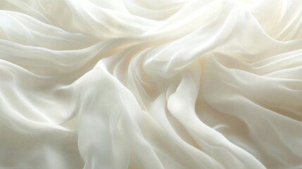 Fototapeta premium Cream Lace Fabric Draped Texture Background