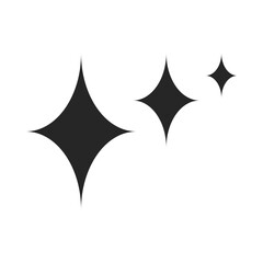 Sparkling Clean Shine Icons, Three Varied Star Bursts