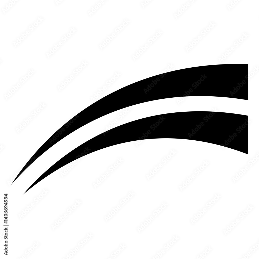 Poster Dynamic Curved Lines, Abstract Motion and Flow Design Element