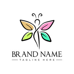 Fototapeta premium Women Health Template logo Designs, butterfly logo
