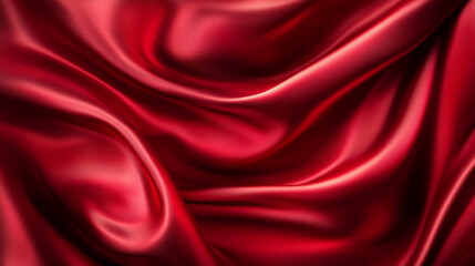 Obraz premium Red silk background HD 8K wallpaper Stock Photographic Image