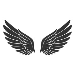 Majestic Angel Wings Spread Wide, Symbolic of Freedom and Spirituality