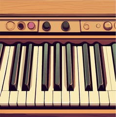 vector, music, piano, drawing, art, musical, illustration, keyboard, musician, instrument, guitar, design, cartoon, acoustic, orchestra, concert, jazz, play, little, draw, element, graphic, decoration