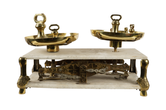 antique table lamp isolated on white