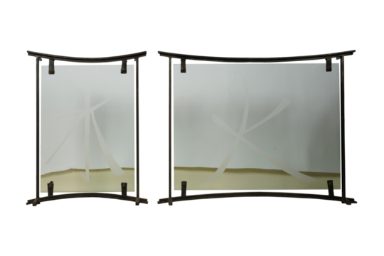 tent on white  Fire Vida Buckton Spark Guard Fire Screen, Black