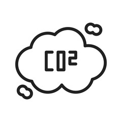 Co2 icon vector image. Suitable for mobile apps, web apps and print media.