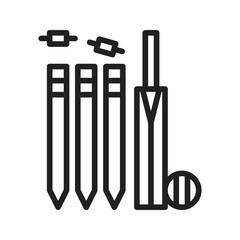Cricket icon vector image. Suitable for mobile apps, web apps and print media.