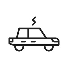 Electric Car icon vector image. Suitable for mobile apps, web apps and print media.