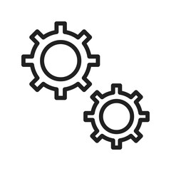 Gears icon vector image. Suitable for mobile apps, web apps and print media.