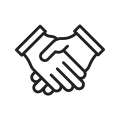 Handshake icon vector image. Suitable for mobile apps, web apps and print media.