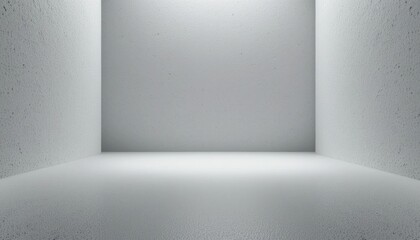 Minimalist Concrete Room: Soft Light, Textured Walls, Empty Space