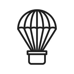 Parachute icon vector image. Suitable for mobile apps, web apps and print media.