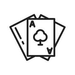Playing Cards icon vector image. Suitable for mobile apps, web apps and print media.