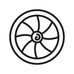 Turbine icon vector image. Suitable for mobile apps, web apps and print media.