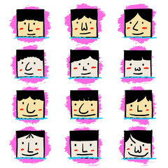 Stick man set figure stickman illustration character cartoon people hand drawn 