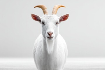 Obraz premium Portrait of a Majestic White Goat