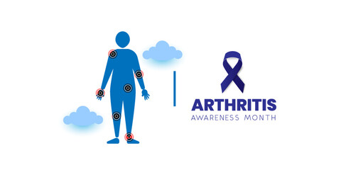 Arthritis Awareness Month design template, For background, banner, placard, card, and poster design, vector illustration.