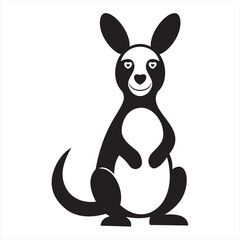 Cute Kangaroo Silhouette Vector