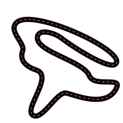 Obraz premium Road way in flat style 