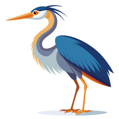 Obraz premium unique Heron bird isolated on white background