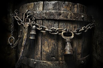 Dark Secrets Within A Chained Barrel Holding Untold Mysteries and Forgotten Stories