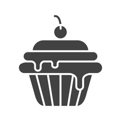 Cupcake icon vector image. Suitable for mobile apps, web apps and print media.